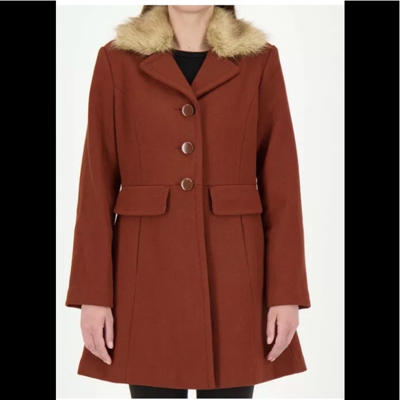 Kate spade wool blend coat teakwood XS, L - Picture 1 of 15